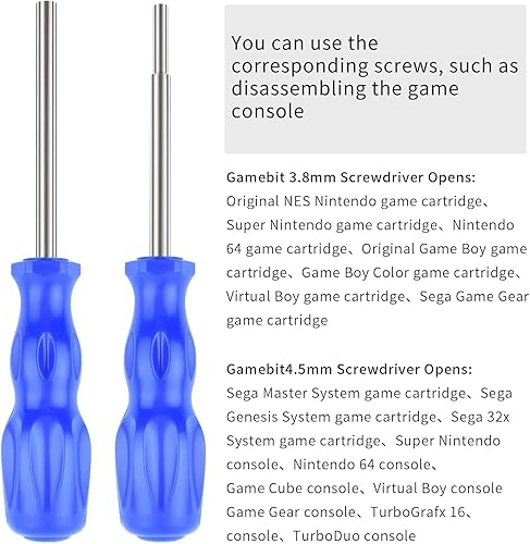 Miniatura 3 de Gamebit Juego de destornilladores, juego de puntas de destornillador de seguridad de 0.150 in y 0.177 in, ajuste perfecto para Virtual Boy, apertura