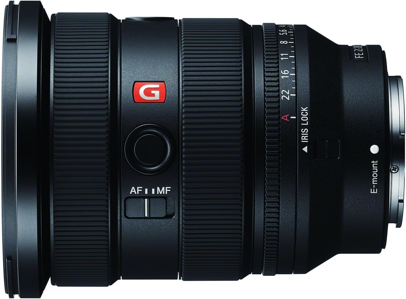 Sony FE 16-35mm f/2.8 GM II Lens with lens hood attached