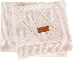 Manta Bebe Menina Tricô Cobertor Bebê Menino Antialérgico Premium (Branco)
