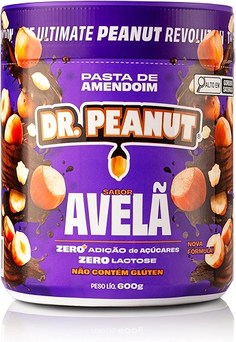 Dr. Peanut Pasta de Amendoim Avelã 600G - Com Whey Protein