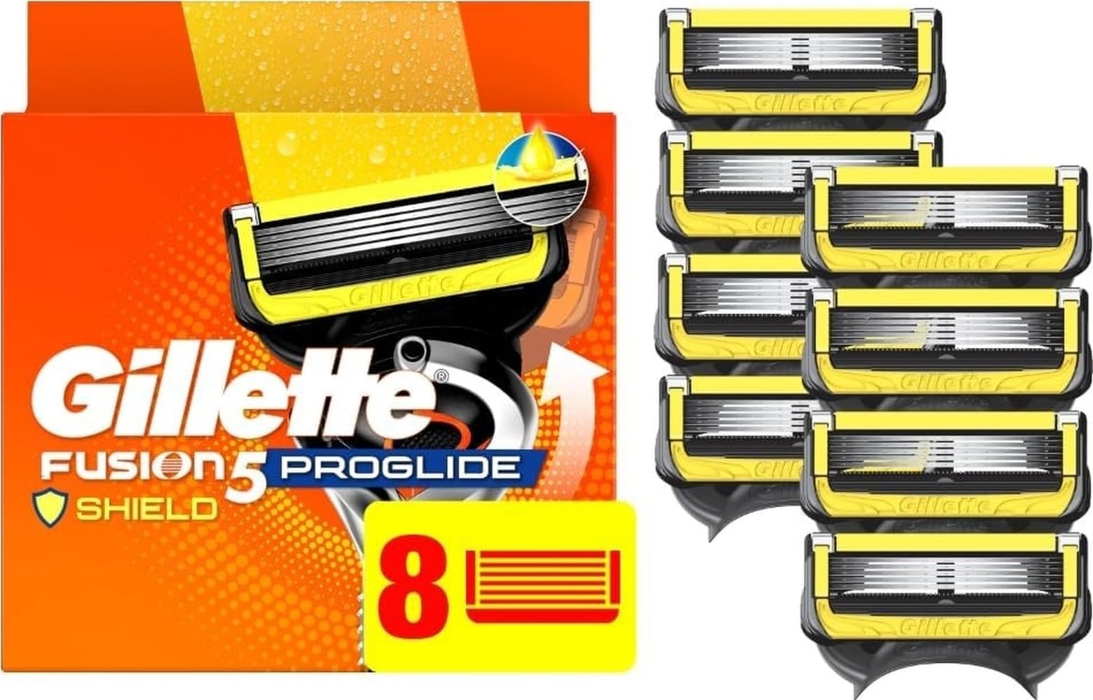 Fusion5 ProShield Men's Razor Blades, 8 Blade Refills