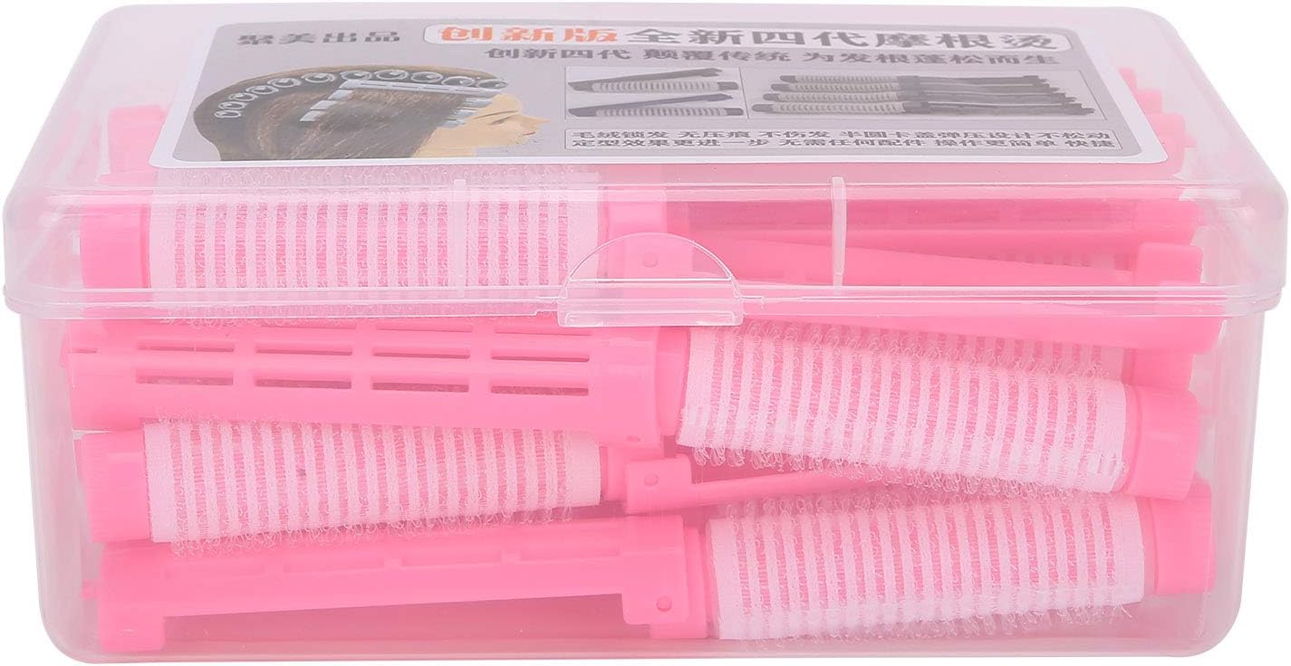20PCS Snap-On Hair Rollers, Fluffy Perming Rods with Case for Professional Salon Results at Home Adding Volume and Waves to All Hair Types, No Heat or Tools Required, Long-Lasting Hold