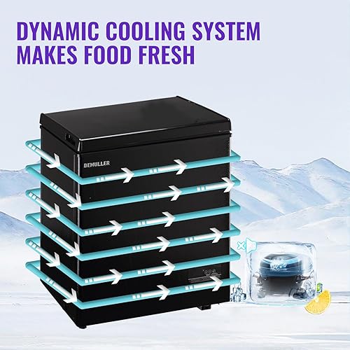 Miniatura 5 de DEMULLER Congelador de pecho, pequeño congelador blanco profundo de 4.0 pies cúbicos, congelador compacto de puerta abierta superior con panel