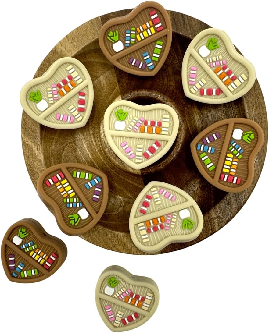 10PCS Heart-Shaped Bookshelf Focal Silicone Beads, Bookshelf Focal Beads for Keychain Making, Creative Loose Beads Bulk for Beaded Pens DIY Handmade Crafts Necklace Bracelet Lanyard - Image 5