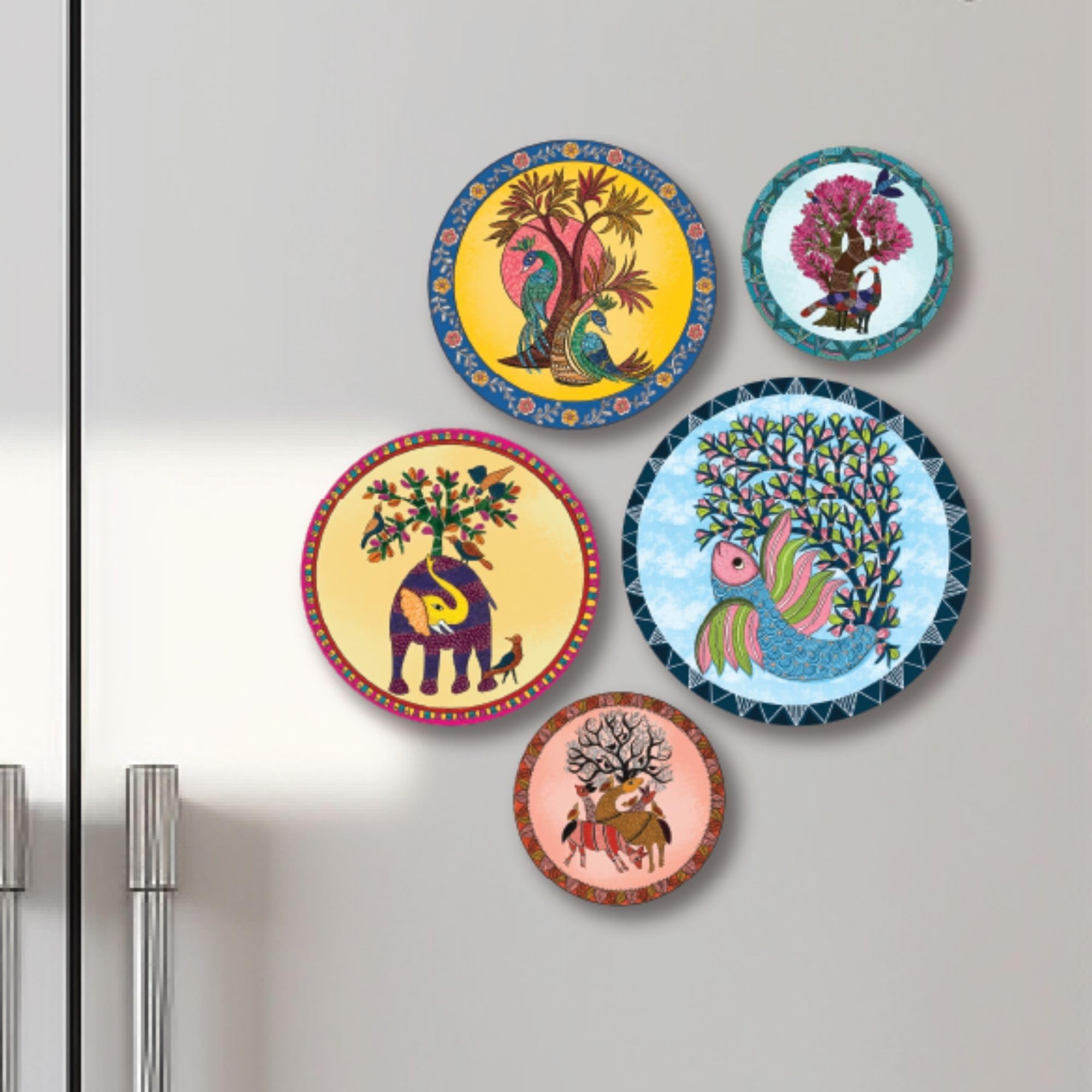 Gondth Fridge Magnet | Metal & Non-breakable | Stylish Freeze Magnet Set | Gift Items for Women and Men | Home Decor Gift Items | Fridge Magnets Refrigerator Stylish | Pack of 5