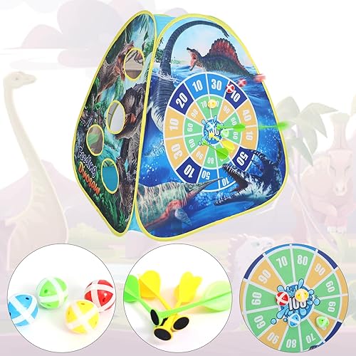 Miniatura 2 de Tienda de campaña de dinosaurio para niños en interior Tienda de campaña desplegable para niños y niñas, para interiores y exteriores, tienda de