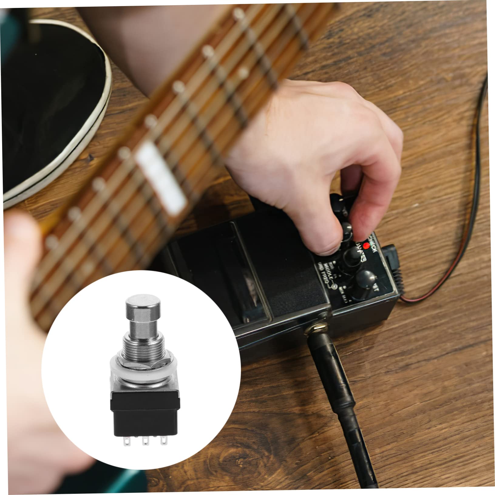 Abaodam 12 Botones de Efectos para Guitarra, Metal Negro, 3dpt, Repuesto para Pedal, 12 Piezas, para Amplificador y Guitarra Eléctrica | Negro, para Guitarra, Recambio de Pedal Interruptor de Pie, Fácil de Llevar