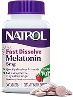 Vista 1 de Natrol Melatonina de disolución rápida de 5 mg, suplementos de melatonina para un sueño reparador, apoyo para el sueño para adultos, 30 tabletas