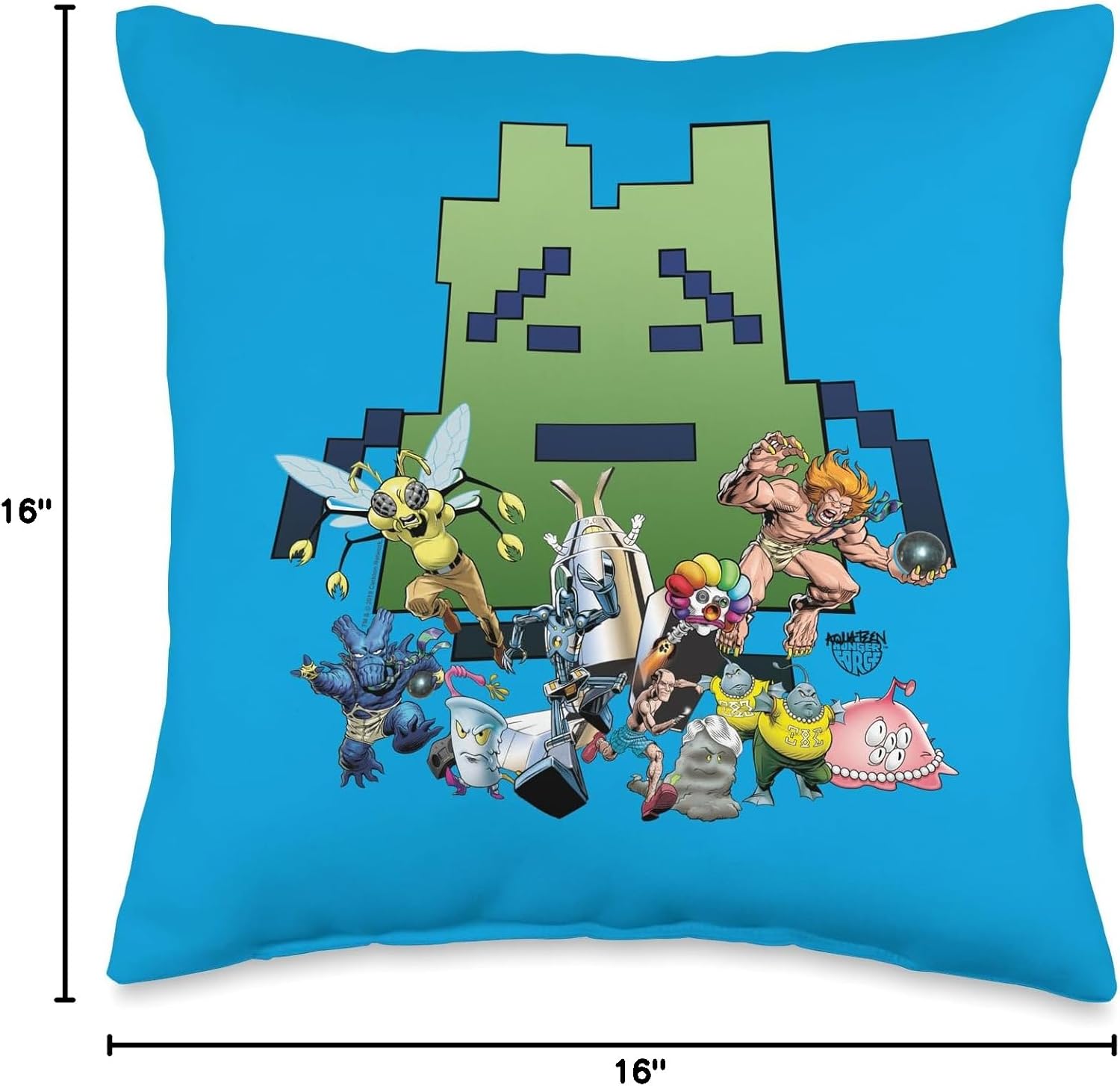 Aqua Teen Hunger Force Group Throw Pillow