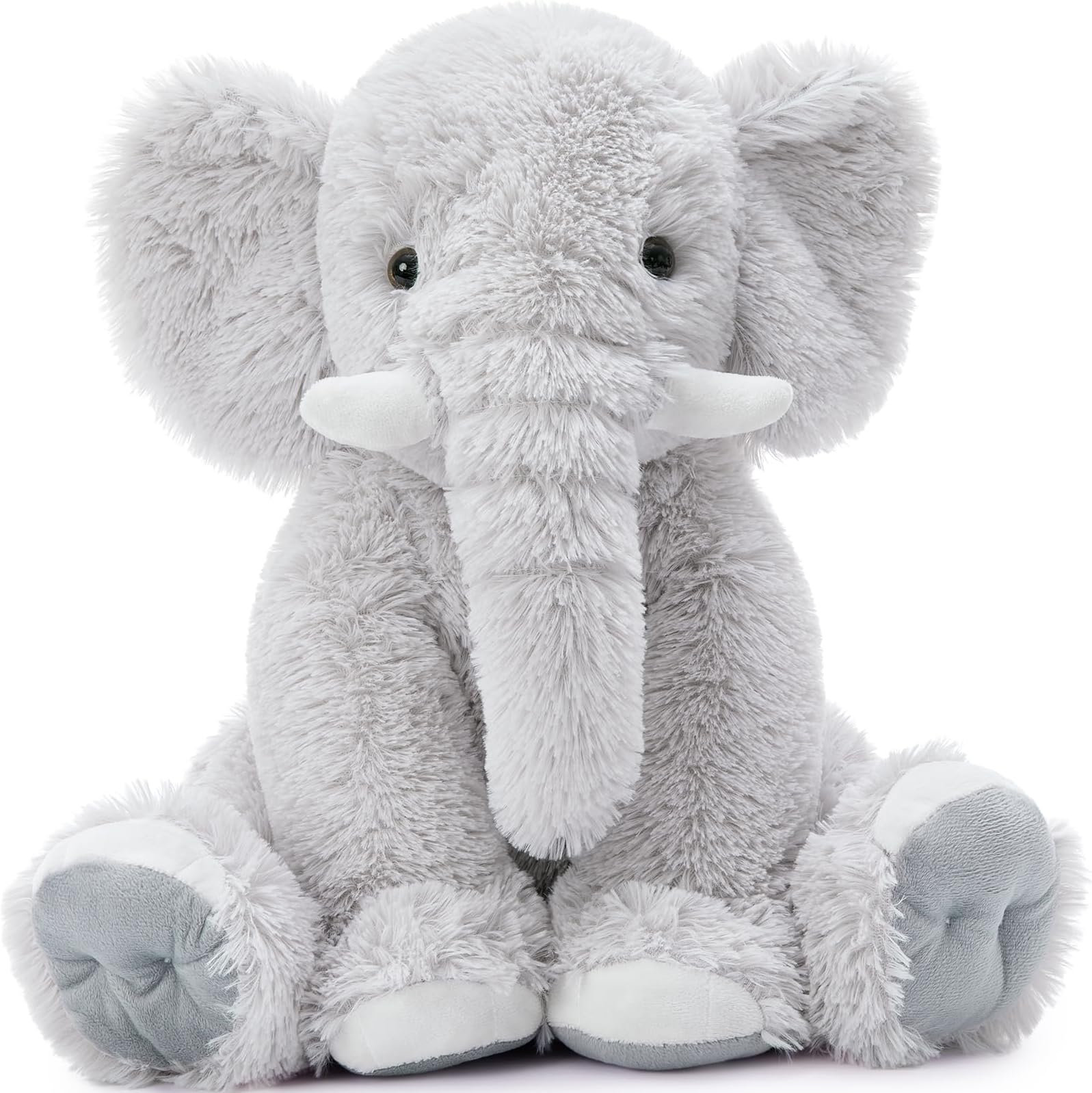 MorisMos Elephant Cuddly Toy XXL, 50 cm Large Plush Toy, Grey Giant Stuffed Animal, Birthday Gift for Children, Baby, Girls and Boys