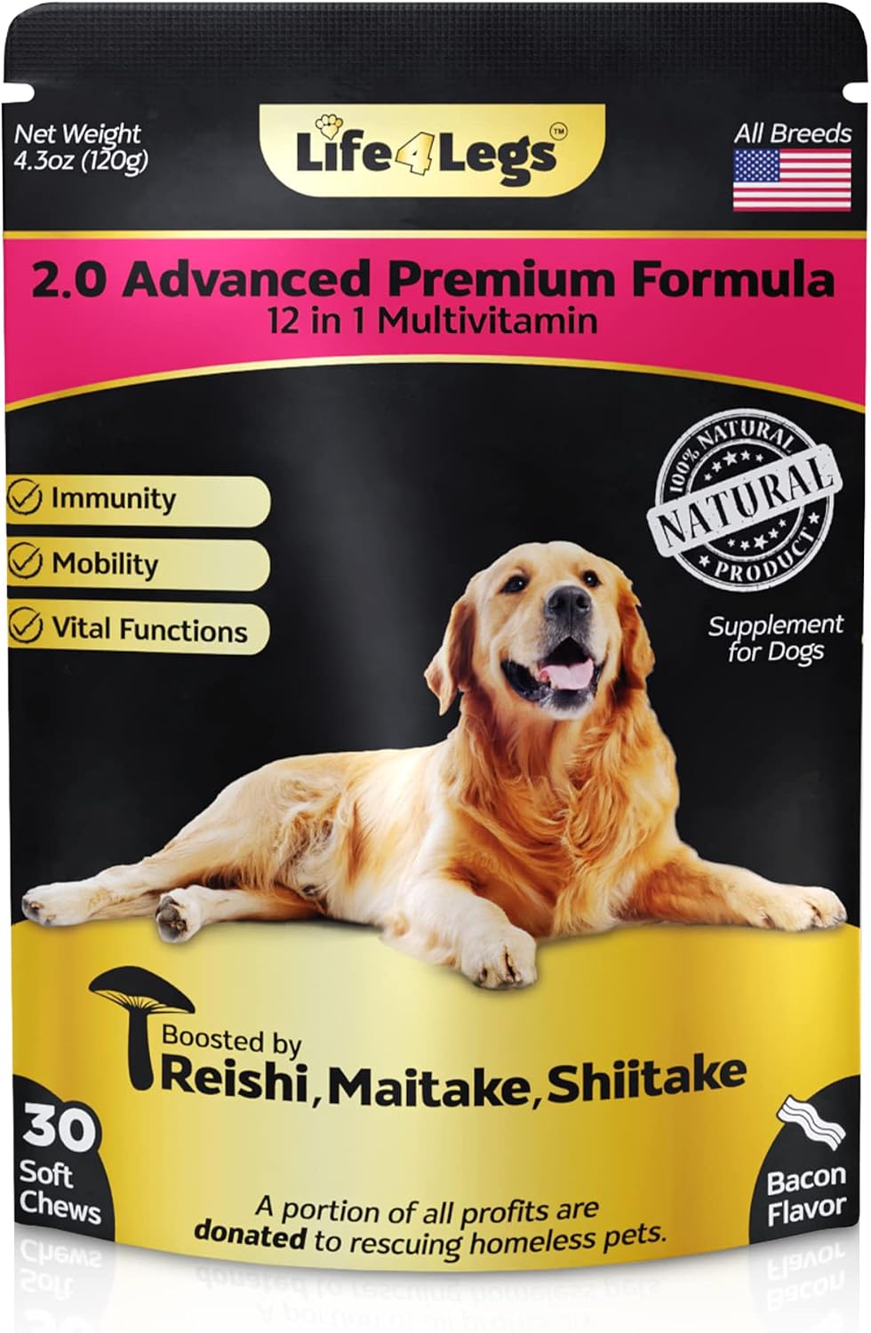 Soft Chews Dog Vitamins & Supplements - Dog Multivitamin -Hemp Oil Glucosamine Chondroitin Hip and Joint Support Health, Skin & Coat,…