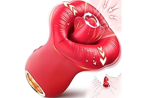 Rose Adult Tongue Vibrator Handle Mouth-Shaped