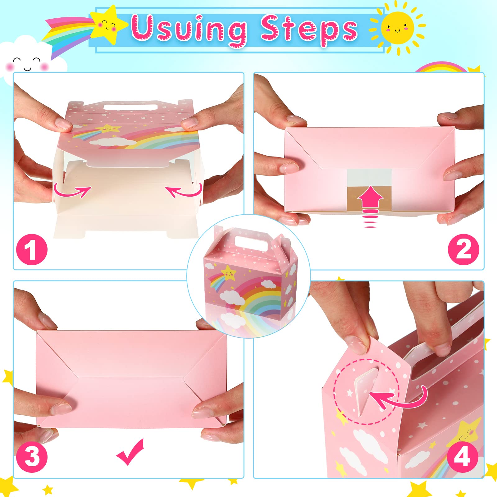 Scatole Regalo Arcobaleno Per Bomboniere - Confezione Da 24, 6 Colori, 15x9x9 Cm - Foto 7