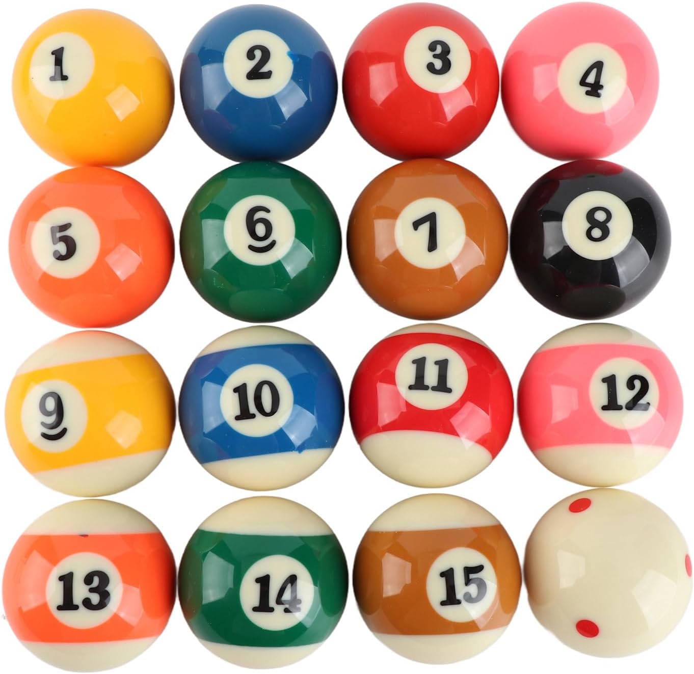 16pcs 57.2mm Standard Billiard Ball Set Professional Small Resin Pool Ball Set