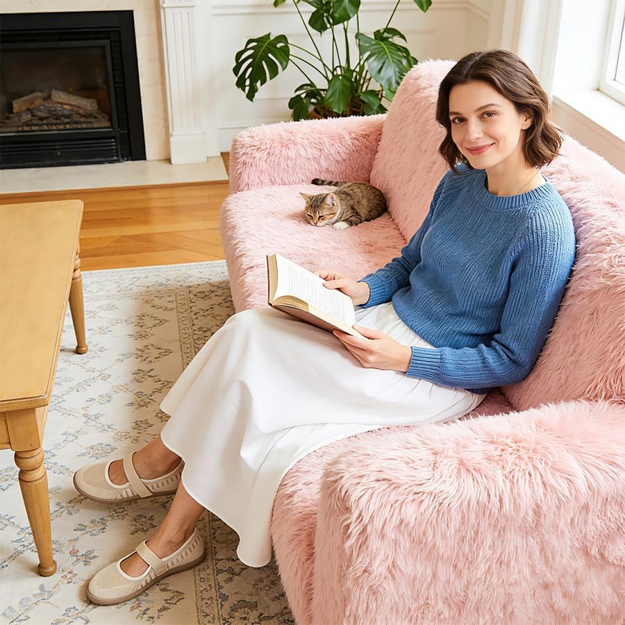 Waluzs Wide Toe Box Flats Shoes Women Knit Ballet Flats Mary Jane Dress Flat Wide Width Walking Shoes Slip-on with Strap - Image 3