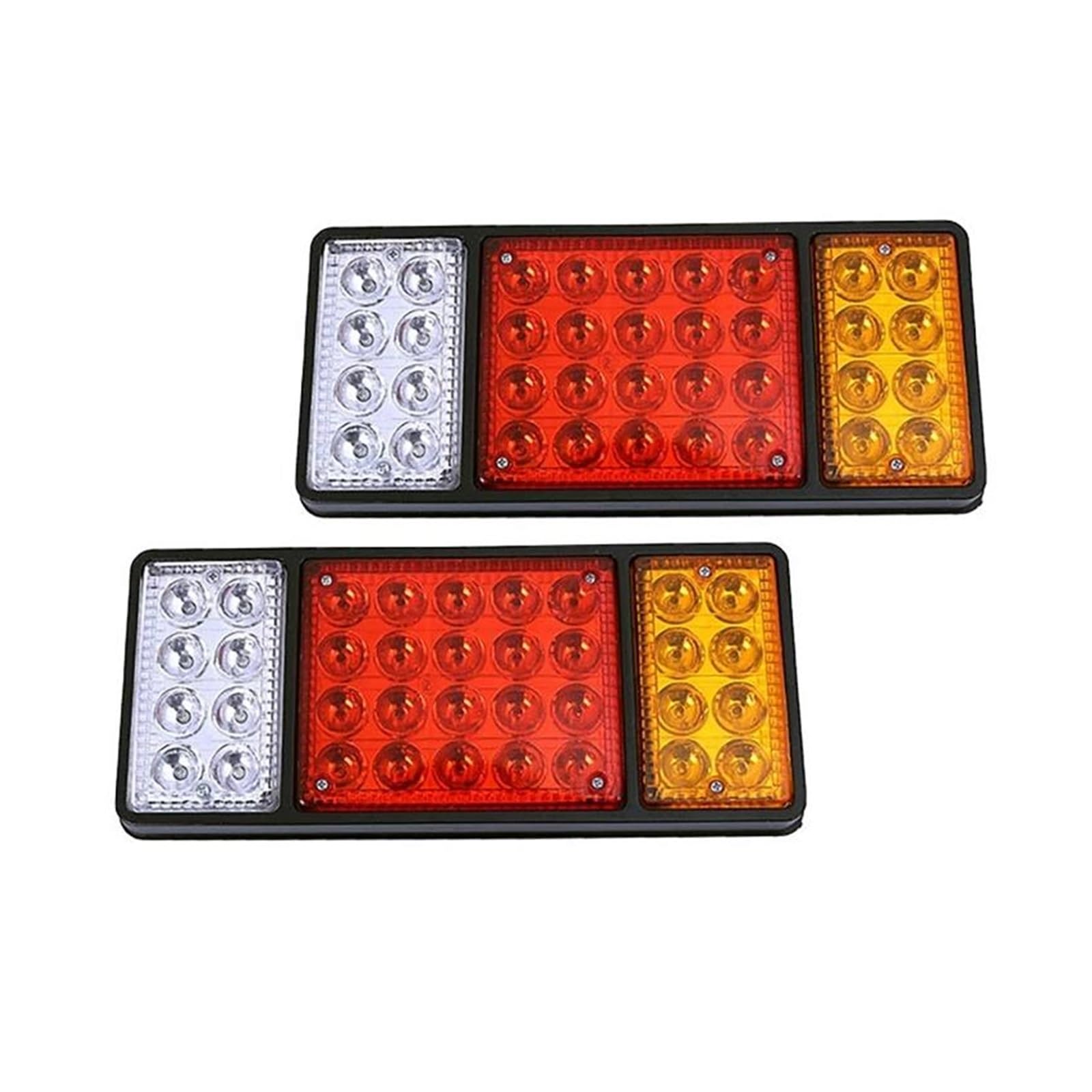 Luz Señal Giro Intermitentes 12V 36/75LEDs Impermeable Señal De Giro Freno Marcha Atrás Luz Trasera para Remolque Camión 1 Par(36LED)