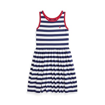 Polo Ralph Lauren Kids Striped Cotton Jersey Dress (Big Kid) Girl