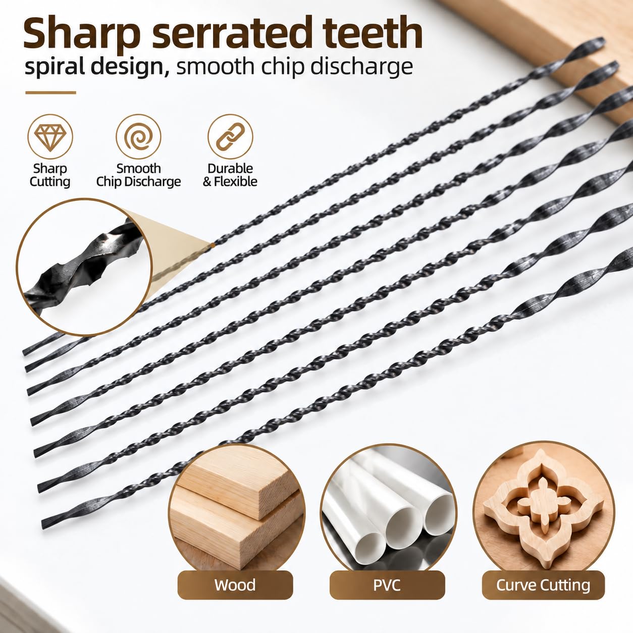 8-Piece Spiral Saw Blades Kit - Precision Cutting -6