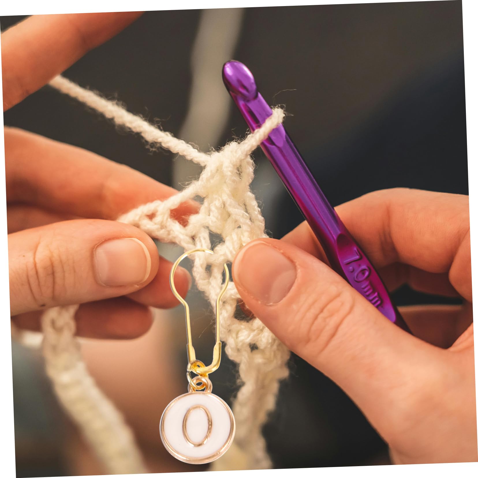 STOBOK 50pezzi Marcatori Per Maglieria Lega Di Zinco Anelli Segnapunti Per Uncinetto e Cucito Leggeri e Resistenti Per Lavori Maglia e Ricamo
