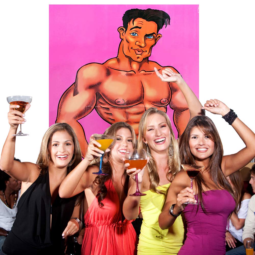Buy Bachelorette Party Games, Pin The Junk On The Hunk Large Funny Poster  Games for Bachelorette Party Girls Night Decorations, Adult Night Party  Favors Supplies Online at desertcartBermuda