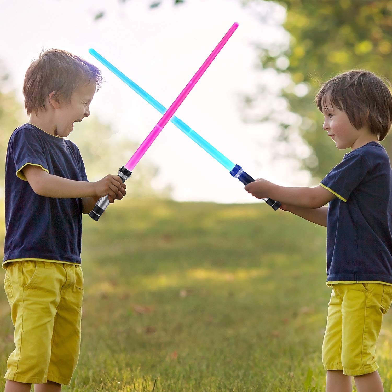 Buy TOY Life Light Sabers for Kids 2 Pack Double Sided Lightsaber Sound