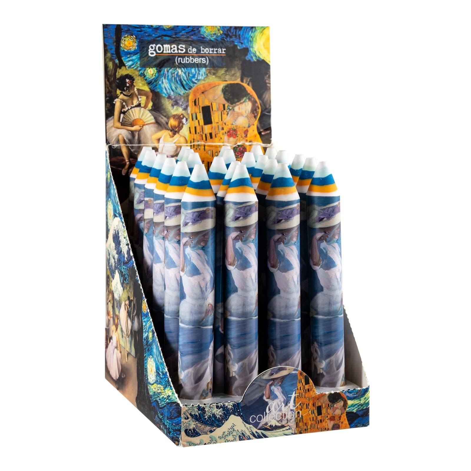 PracticDomus Conjunto 2 Gomas de Borrar Extra-Grandes Formato Lápiz Coloridos Originales