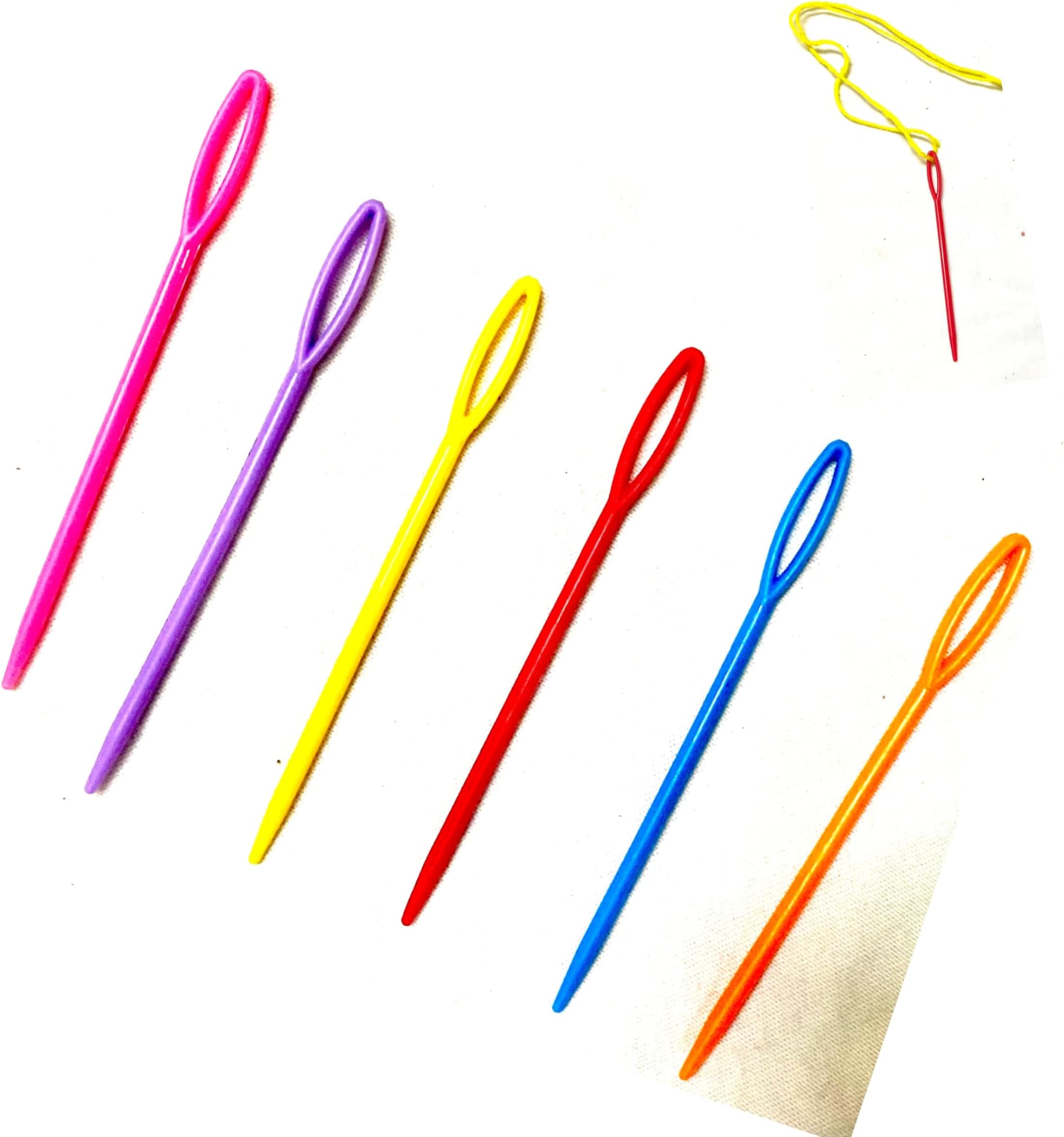 Lai Lai multicolour 4 pcs plastic sewing needle large eye safety