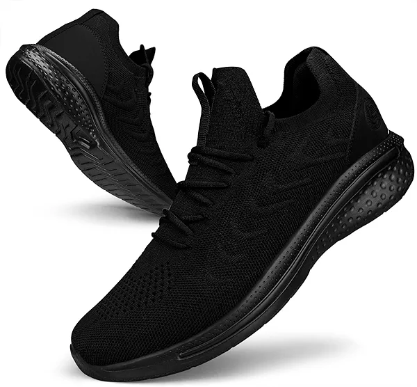 Pujcs Mens Tennis Shoes Slip on Sneakers Ligthtweight Wlking Running Shoes for Work Gym Workout Sports Atheletic