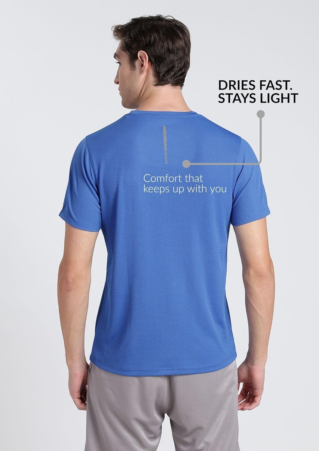 Pump’d Men's Solid Activewear Regular Fit Sports | Activewear | Running | Gym | Plain T-Shirt | Round Neck