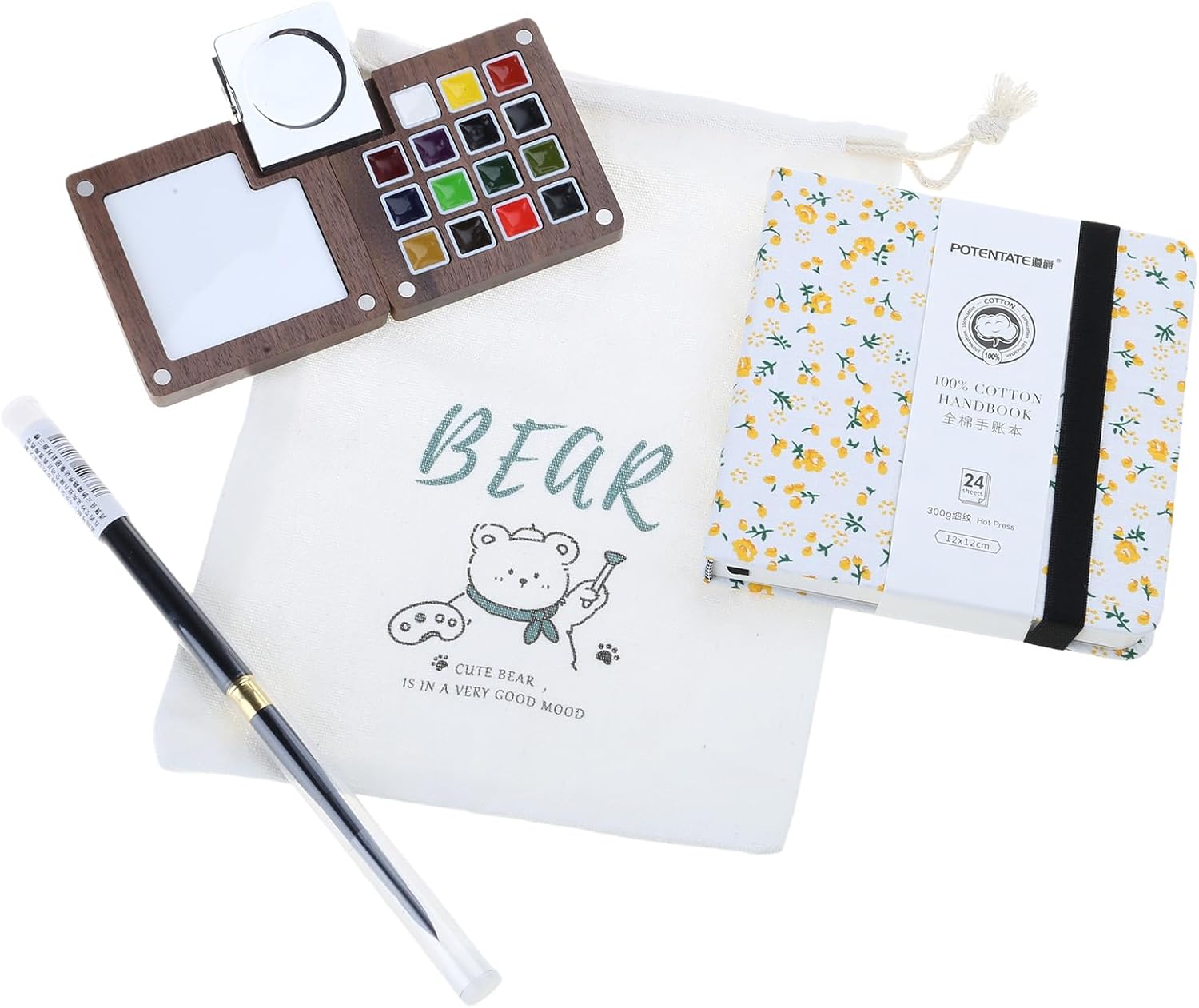 8/15 Colors Watercolor Paint Palettes Portable Sketchbook Palettes Travel Paint Tray Box for Artists