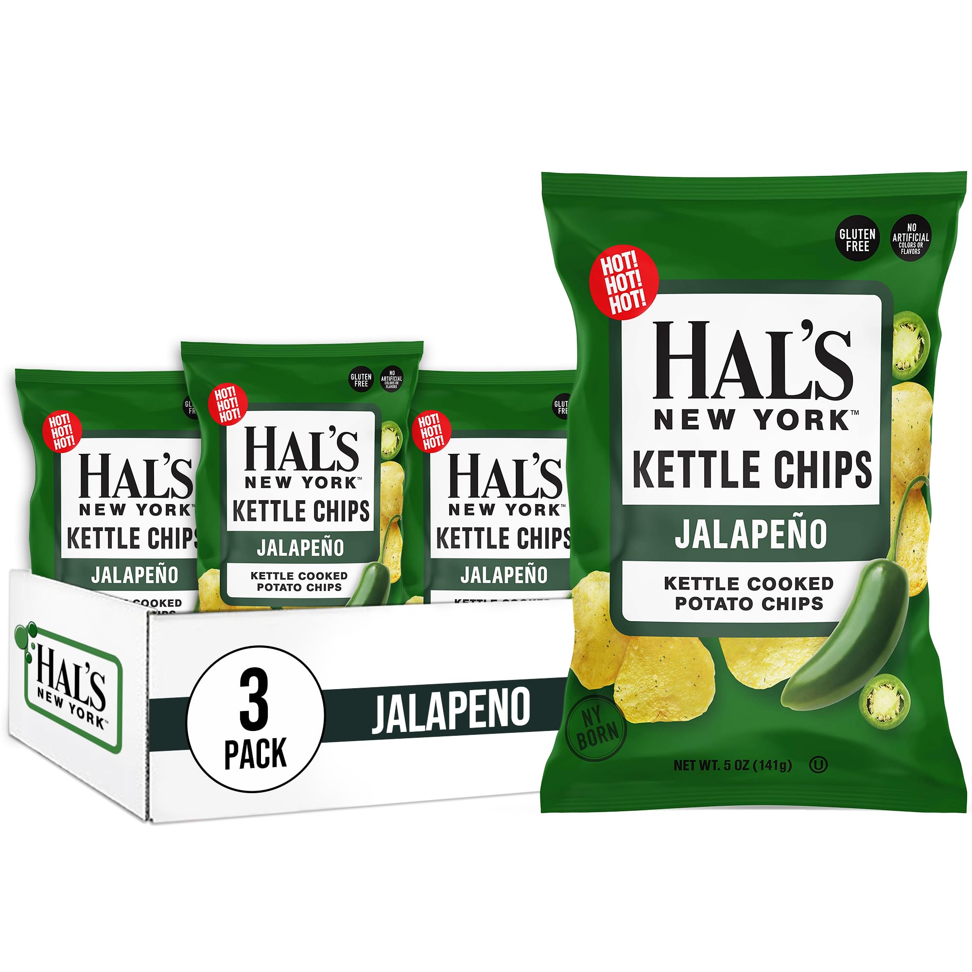 haluc❤ Amazon.com: Hal's New York Kettle Cooked Potato Chips, Gluten Free