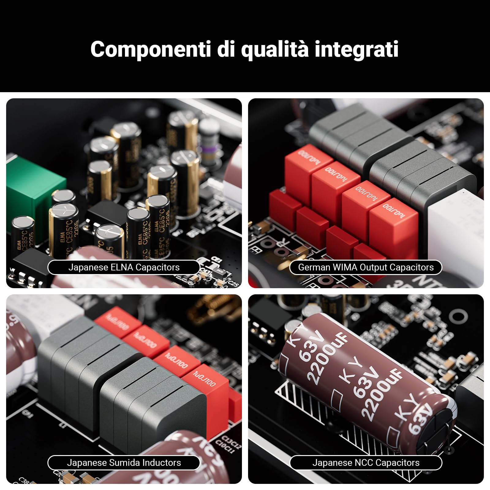 Fosi Audio V3 Amplificatore stereo Home Audio 300 Watt x2 Potenza TPA3255 Classe D Mini 2 canali per altoparlanti passivi da scaffale a torre Desktop Home Theater con alimentazione 48V