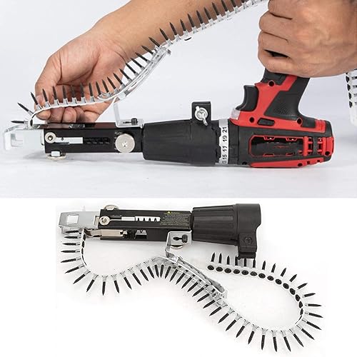 Pistola de tornillo de cubierta, pistola de tornillo para paneles de yeso, adaptador de cadena de tornillo automático para taladro eléctrico