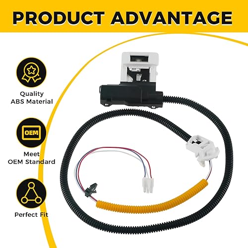 Miniatura 7 de Interruptor de bloqueo de tapa de lavadora W11307244 W10682535 (3 cables), kit de montaje de pestillo de puerta de lavadora de repuesto para