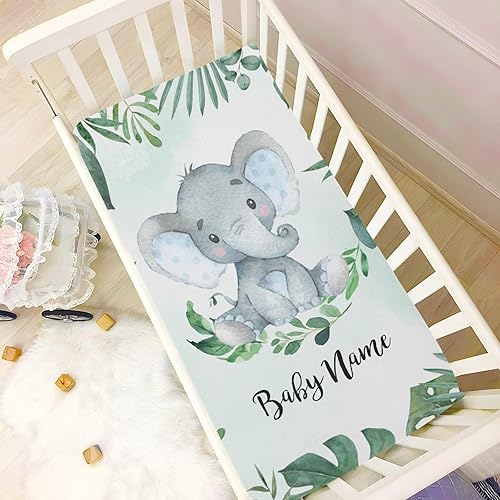 Miniatura 10 de Mini sábana personalizada para cuna para bebés, paquete personalizado y sábanas de juego con nombre, hoja de juego con nombre personalizado, hoja