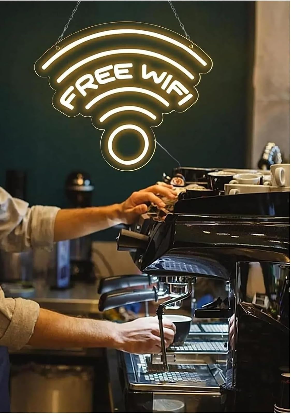 lampe au néon Enseigne lumineuse LED « Wi-Fi gratuit » pour magasin, café, bureau, restaurant