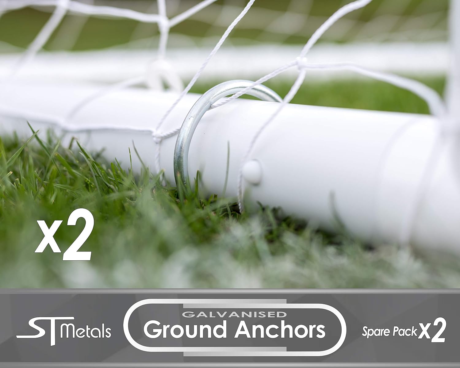 ST Metals Football Goal Pegs/Ground Anchors, Pack of 2 U-Shaped Pegs, Made from 8mm Diameter - Image 4