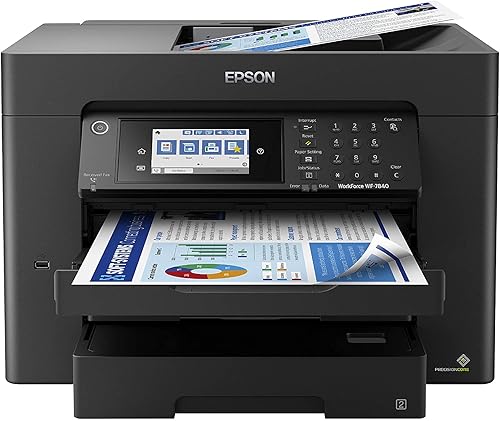 EPSON, WorkForce Pro WF-7840 - Impresora inalámbrica todo en uno de gran formato con impresión automática a 2 caras hasta 13x19 pulgadas, ADF de 50