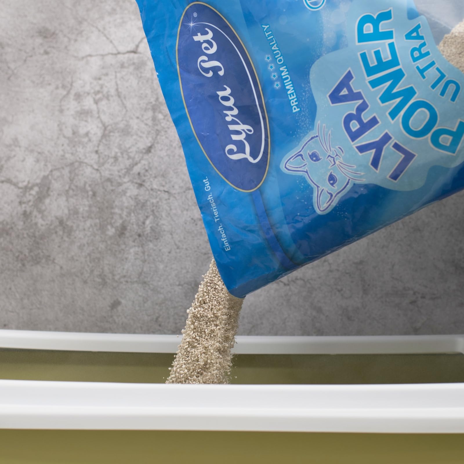 Lyra Pet® | 30 Liter Lyra Power Ultra Excellent Katzenstreu | Mit Babypuder Duft | Klumpstreu | 350% Saugkraft | Naturprodukt aus Bentonit | Stark Klumpend | Saubere Wohnung | Neutralisiert Gerüche