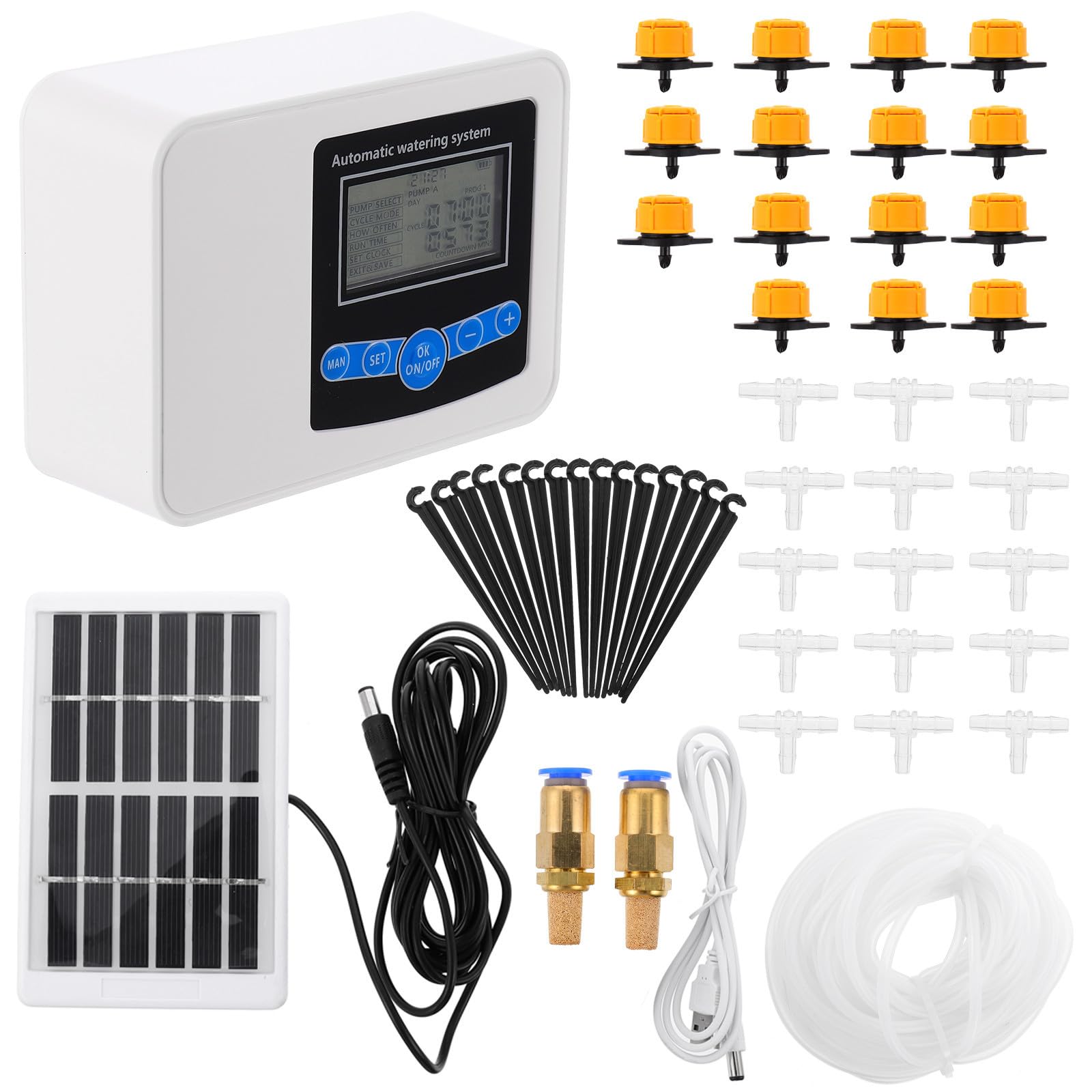 Temporizador de Riego Solar de Doble Bomba, Pantalla Digital Grande ABS