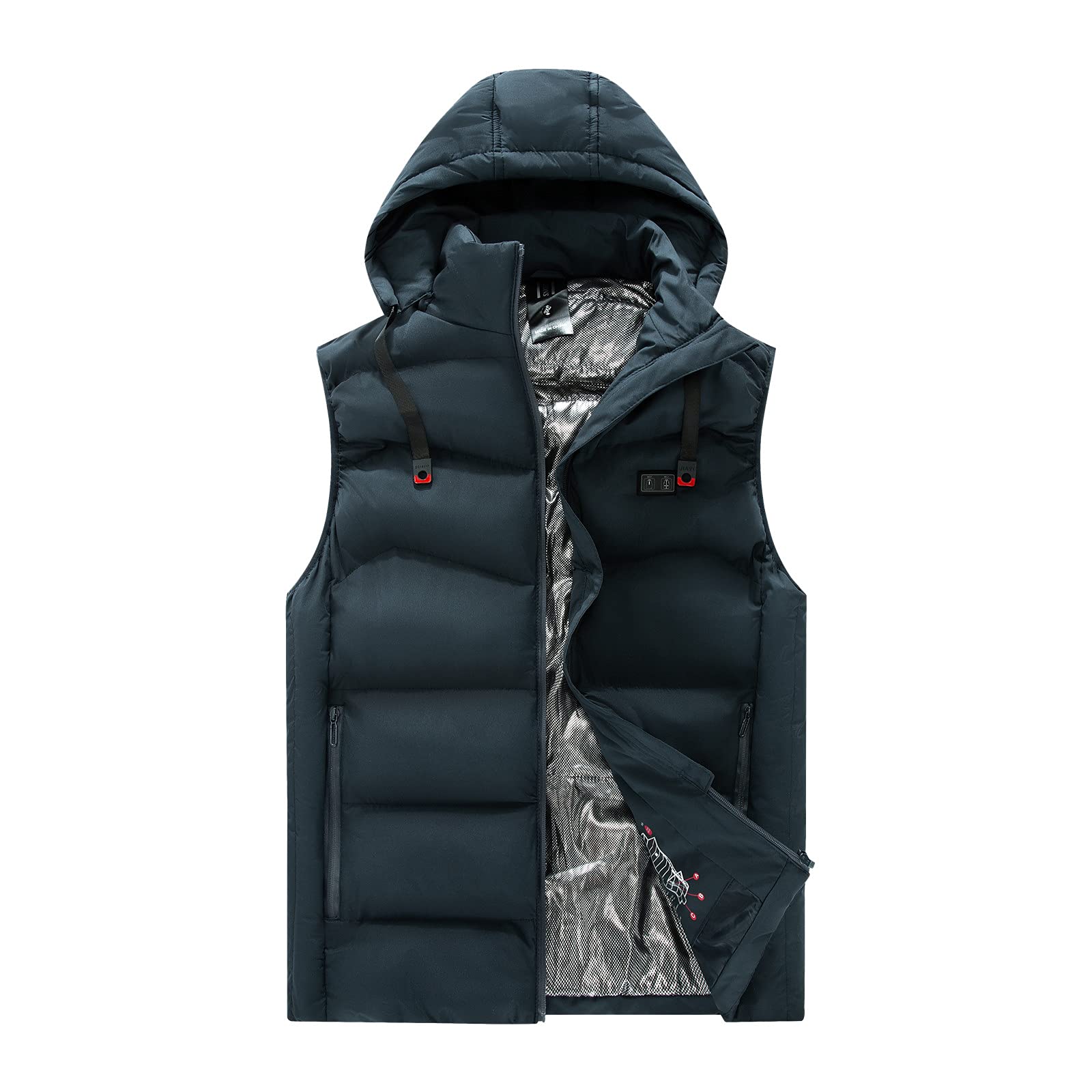 Gilet Chauffant,Lavable Veste Chaude D'Hiver Gilet Chauffant Moto Electrique Manteau Chauffant Électrique Chargement Usb Pour Le Ski La Moto L'Extérieur Le Camping