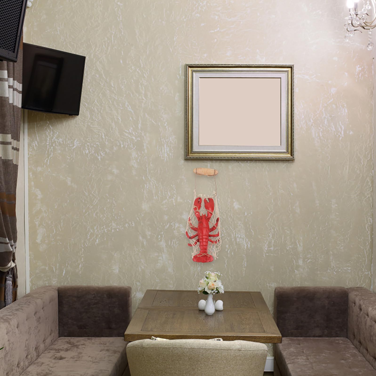 ARTIBETTER Decorazione da in Resina Chic a Forma di Aragosta Decorazione Multifunzionale Facile da Appendere per Soggiorno e Camera da