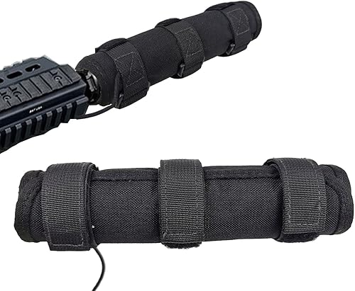 Dasiyoki Cubierta supresora con aislamiento térmico y funda interior a prueba de quemaduras envoltura supresora de 8 pulgadas color negro