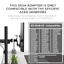humancentric Vesa Mount Adapter For Dell S2218, Se2219, S2318, S2319, S2418, S2419, Se2419, S2718, S2719, Se2719 Monitors | Does Not Fit Ultrathin Monitors S2718D, S2719Hm, S2719Dm, Black gallery image
