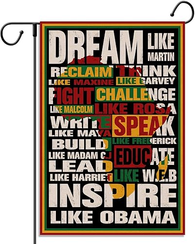 Nepnuser Juneteenth - Bandera de jardín del mes de la historia negra, decoración de festival afroamericano afroamericano, decoración de césped para