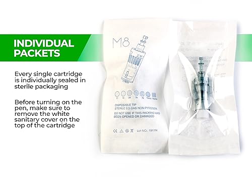 Miniatura 3 de Dr. Pen Ultima M8 - Cartuchos de repuesto (10 unidades) - Ranura redonda de nano bayoneta - Piezas de repuesto desechables