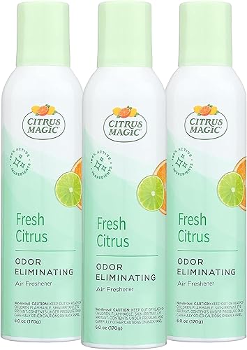 Citrus Magic Aerosol natural para eliminar malos olores del ambiente mezcla Tropical Citrus paquete de 3 30 onzas cada uno