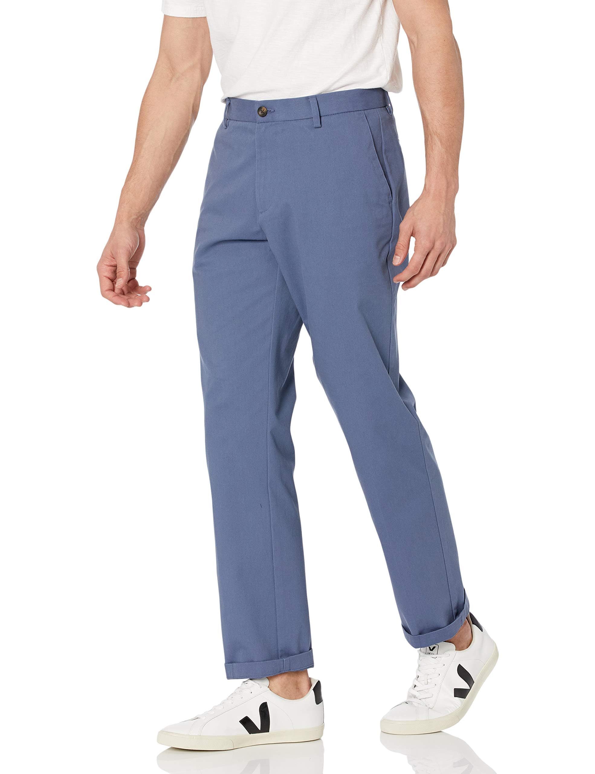 Amazon Essentials Herren Knitterfreie Flatfront-Chinohose in klassischer Passform (erhältlich in Übergröße)