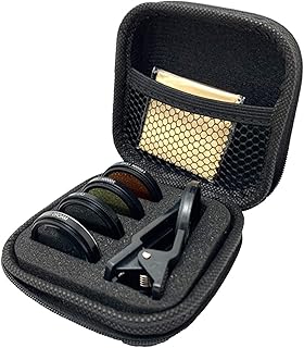 Homyl Kits de filtro de lente de recife para telefone, lente Coral View, lentes de recife de fotografia profissional, kit de 4 lentes, com clipes de lente e