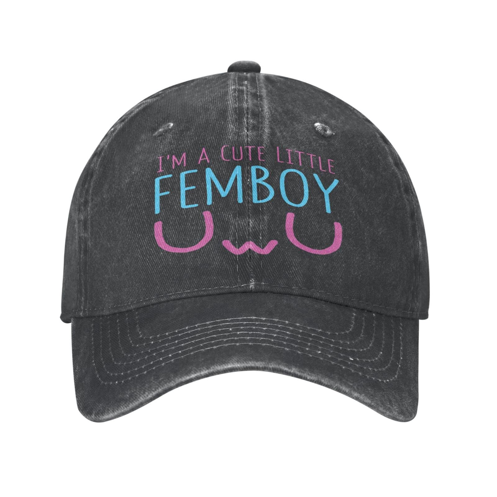 GQWJKSZ I'm A Cute Little Femboys LGBTQ Gay Novelty Baseball Cap Classic Hat for Men Women Adjustable Black